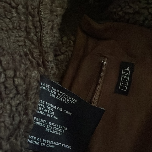 Brown microsuede jacket. Size L.  Weatherproof garment co. brand - Picture 9 of 16